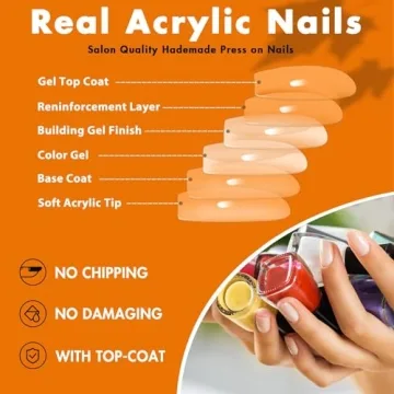 KQueenest Hot Neon Pink 30 PCS Press on Nails for Women