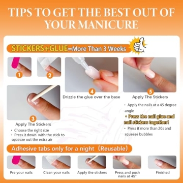 KQueenest Hot Neon Pink 30 PCS Press on Nails for Women