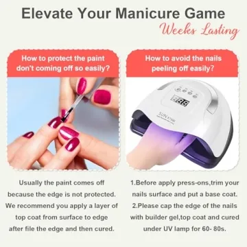 KQueenest Hot Neon Pink 30 PCS Press on Nails for Women