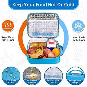 MAISON HUIS Bento Lunch Box for Kids With 8oz Soup Thermo, Leakproof Lunch Compartment Containers with 4 Compartment Bento Box, Thermo Food Jar and Lunch Bag, BPA Free,Travel, School(Dinosaur)