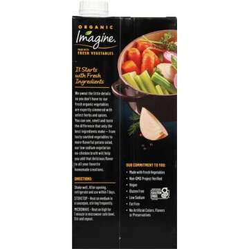 Imagine Low Sodium Organic Vegetarian No-Chicken Broth 32 oz