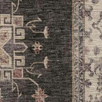 Ruggable Washable Dark Wood Runner Rug for Home