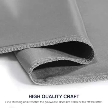 EXQ Home Silky Satin Pillowcase for Hair and Skin,Soft Cooling Pillow Cases Queen Size Set of 2 Satin Pillow Case with Envelope Closure Grey