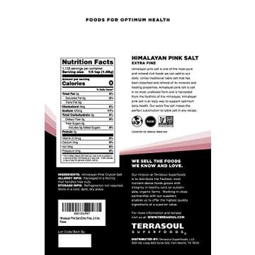 Terrasoul Superfoods Himalayan Pink Salt, 2.5 Lbs - Extra Fine | Trace Minerals