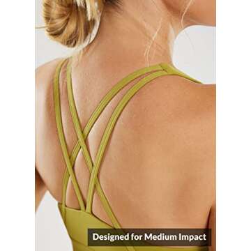 BALEAF Women's Strappy Sports Bra for Yoga & Fitness