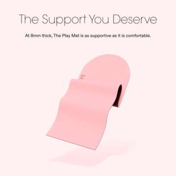 Bala Play Mat, 8mm Thick, 5.9 x 2.6 ft, Includes: Play Mat and Storage Strap | Blush