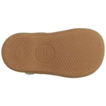 Livie & Luca Girls Ruche Leather Mary Jane Shoes Champagne