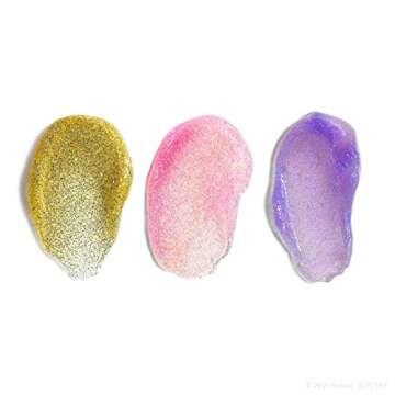 My Little Pony Mini Glitter Gel Set - Unicorn Snot Holographic Shimmer for Face, Body & Hair - Pipp Petals Limited-Edition- Vegan & Cruelty Free - Kids Ages 8+ | .39oz (3-Pack Gold/Pink/Purple)