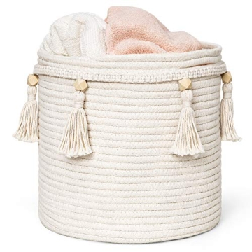 Stylish Mkono Macrame Decorative Basket for Home Storage and Decor