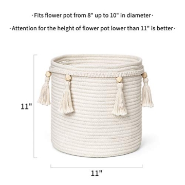 Stylish Mkono Macrame Basket for Decor and Storage