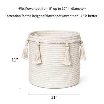 Stylish Mkono Macrame Basket for Decor and Storage