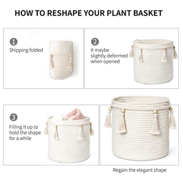 Stylish Mkono Macrame Basket for Decor and Storage