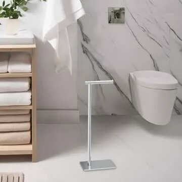 Gatco Freestanding Toilet Paper Holder with Modern Design