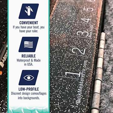 Quik Measure Pro Fish Rulers - 36" Boat Ruler | Waterproof Decal Tape Measure