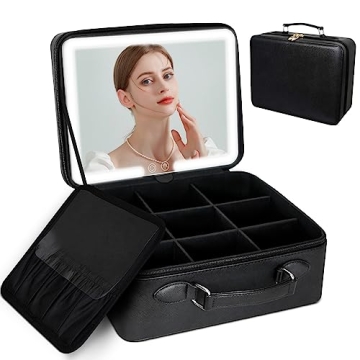 FASCINATE Light Up Makeup Bag with Mirror & Organizer