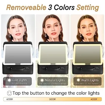 FASCINATE Light Up Makeup Bag with Mirror & Organizer