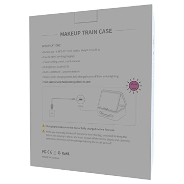 FASCINATE Light Up Makeup Bag with Mirror & Organizer