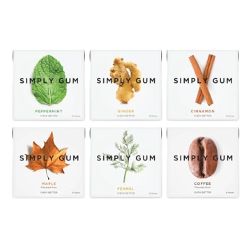 Simply Gum Natural Chewing Gum Variety Pack Guilt-Free