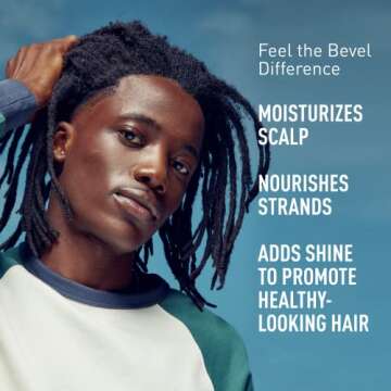 Bevel Essentials 3-in-1 Hair & Scalp Styling Oil for Curly Hair with Tea Tree Oil, Jojoba Oil, and J...