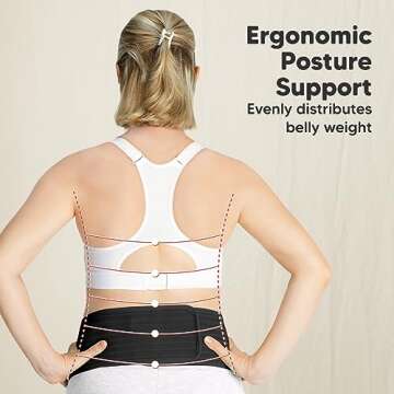 KeaBabies Maternity Belly Band for Pregnancy - Soft & Breathable Pregnancy Belly Support Belt - Pelvic Support Bands - Tummy Band Sling for Pants - Pregnancy Back Brace (Midnight Black, M/L)