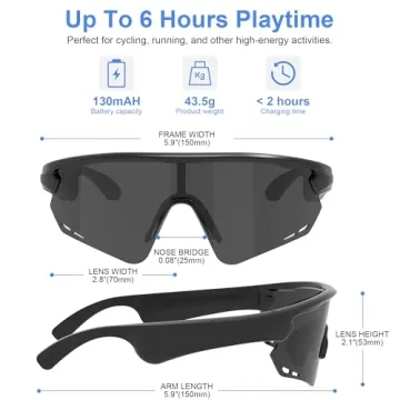 Polarized Bluetooth Sunglasses for Men & Women