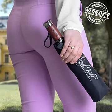 Royal Walk Windproof Compact Travel Umbrella with Luxury Handle