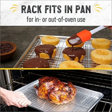 Premium Checkered Chef Baking Sheet & Rack Set
