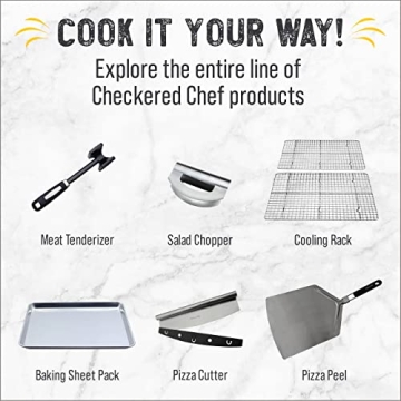 Premium Checkered Chef Baking Sheet & Rack Set