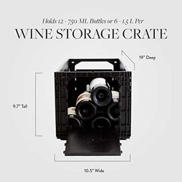 Flexible Wine Storage System for Wine Collectors | Front and Rear Access Door | Stackable Storage So...