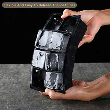 Bangp Silicone Ice Cube Trays - Perfect Ice for Cocktails