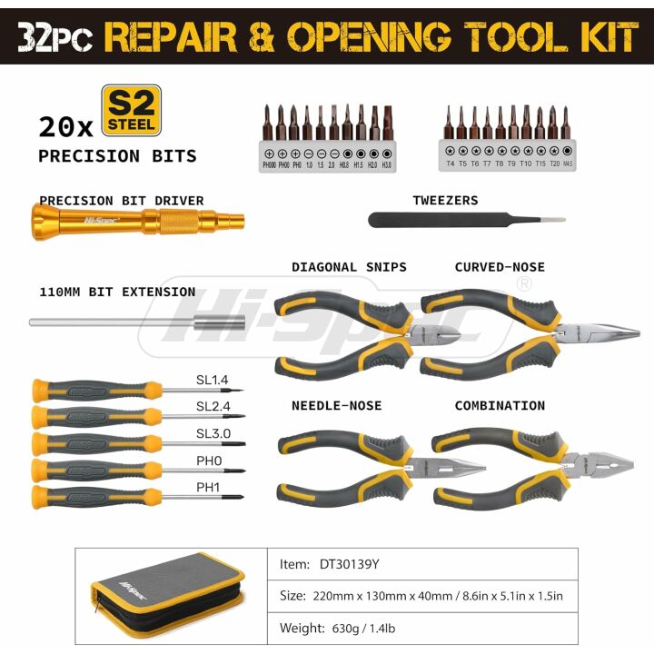 32pc Electronic Repair Tool Kit for Devices