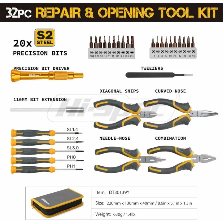 32pc Electronic Repair Tool Kit for Devices