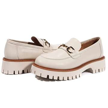 Stylish MACNMEUU Platform Loafers for Women Slip-ons