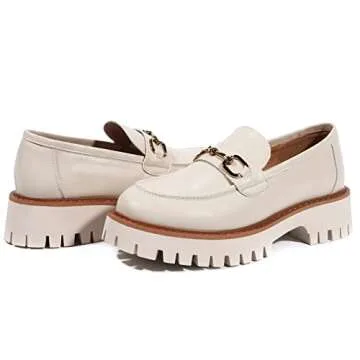 Stylish MACNMEUU Platform Loafers for Women Slip-ons