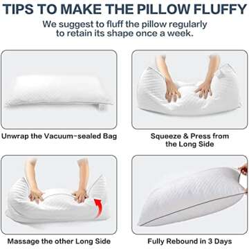 GOHOME Pillows Queen Size Set of 2 - Bed Pillows for Sleeping Queen Hotel Collection Fluffy Pillows 2 Pack, Soft Firm Down Alternative Pillows for Side Back Stomach Sleepers, 20"x30"