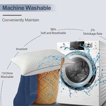 GOHOME Pillows Queen Size Set of 2 - Bed Pillows for Sleeping Queen Hotel Collection Fluffy Pillows 2 Pack, Soft Firm Down Alternative Pillows for Side Back Stomach Sleepers, 20"x30"