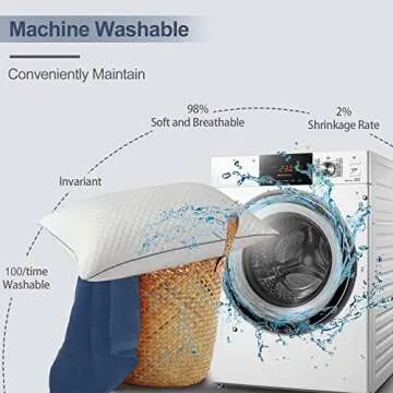 GOHOME Queen Size Pillows Set - Soft & Firm Comfort