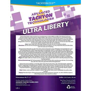 Tachyonized ULTRA Liberty Belt - Our Most Powerful Lower Back Health Belt/Brace | For Pain Relief, Waist Support, Massage | For Men and Women