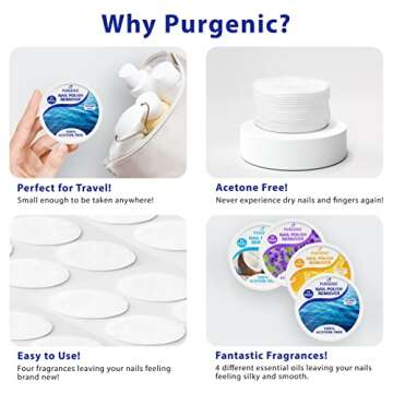 Nail Polish Remover Pads (128 Count) - Travel Nail Polish Remover Pads - Cuticle Wipes - Nail Polish Remover Wipes for On the Go & Travel - Lint Free Nail Polish Wipes (4 Pack)