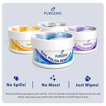 Nail Polish Remover Pads (128 Count) - Travel Nail Polish Remover Pads - Cuticle Wipes - Nail Polish Remover Wipes for On the Go & Travel - Lint Free Nail Polish Wipes (4 Pack)