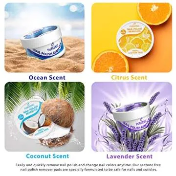 Nail Polish Remover Pads (128 Count) - Travel Nail Polish Remover Pads - Cuticle Wipes - Nail Polish Remover Wipes for On the Go & Travel - Lint Free Nail Polish Wipes (4 Pack)