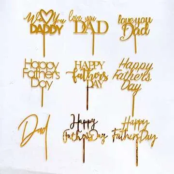 Happy Father's Day Acrylic Cake Topper for Celebration