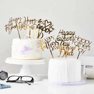 Happy Father's Day Acrylic Cake Topper for Celebration