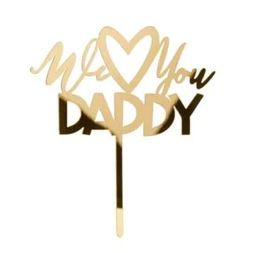 Happy Father's Day Acrylic Cake Topper for Celebration