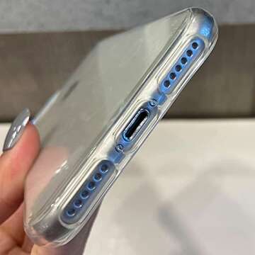 SmoBea Compatible with iPhone X Case, iPhone Xs Case, Laser Glitter Bling Heart Soft & Flexible TPU and Hard PC Shockproof Cover Women Girls Heart Pattern Phone Case (Rainbow Heart/Clear)