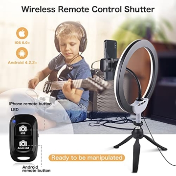 UBeesize 10" LED Ring Light with Tripod & Phone Holder