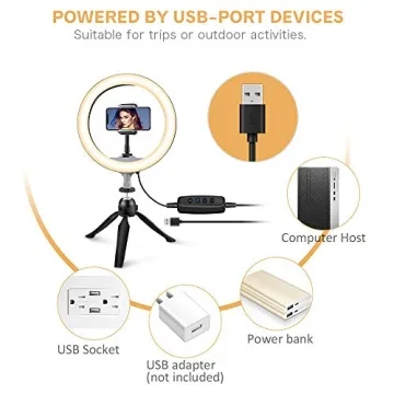 UBeesize 10" LED Ring Light with Tripod & Phone Holder