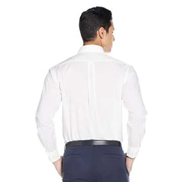 U.S. Polo Assn. Men's Regular Fit Dress Shirt - White Broadcloth