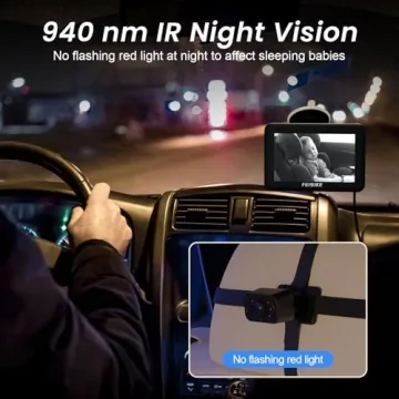 FEISIKE 1080P Dual Display Baby Car Camera with Night Vision