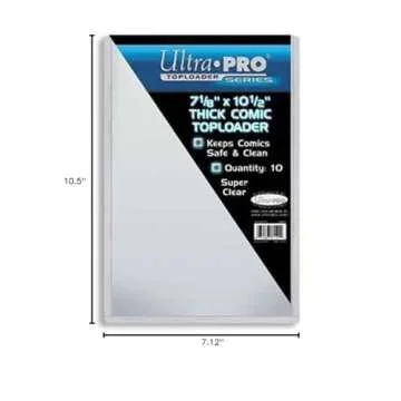 Ultra Pro 7-1/8" X 10-1/2" Thick Comic Toploader 10ct